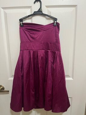 Strapless Party Dress in Fuchsia